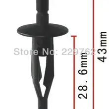 100 шт. Фризовая для переднего бампера Push-Тип фиксатор для Chrysler 5bb14lx9 Dodge Dakota 1994-на пластик крепежа Зажимы