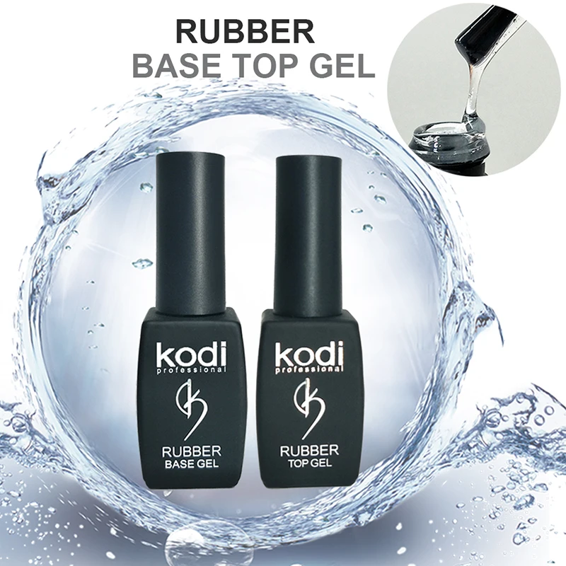 Kodi gel nail Esmaltes Permanent de polygel ongle 8ml Rubber Base Top Coat Gelpolish Polish Varnish Soak Off Nail Art Lacquer