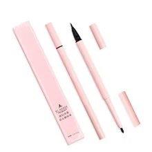 Пикантные 2 Цвет двойной головкой быстросохнущие жидкая подводка Pen Водонепроницаемый Lasting Eye Фонд Гладкий Карандаш для глаз основной макияж