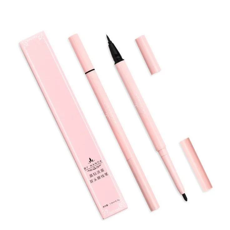 Sexy 2 Color Double-head Quick-drying Liquid Eyeliner Pen Waterproof Lasting Eye Foundation Smooth Pencil Basic Makeup |