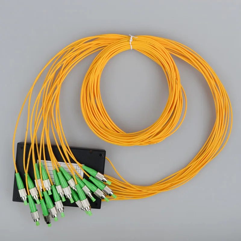 

splitter Fiber Optic FC APC PLC 1 :16 ABS Box FTTH 1-16 Splitter with 1X16 Planar waveguide type Optical splitter