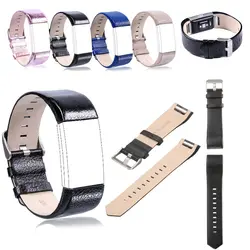 Замена спортивные мягкий прочный кожаный браслет-ремешок часы для Fitbit заряд 2 Аксессуары для часов
