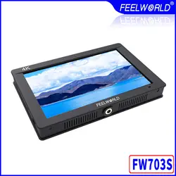 Feelworld FW703S 3g SDI 4 к HDMI DSLR 7 дюймов ЖК дисплей монитор IPS Full HD 1920x1200 портативный на камера поле мониторы для Rig s