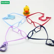 Очки для мальчиков, оправа с ремешком, размер 43/16, цельные, без винтов, безопасные, оптические, детские очки, гибкие очки для девочек