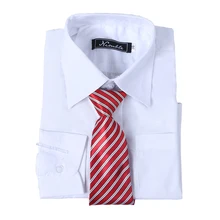 boys shirts for Suit Free Tie All match Blouse Full Sleeve Turn down Collar shirts for