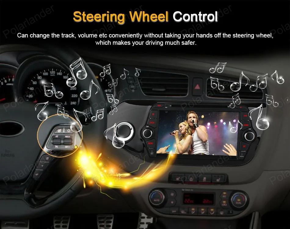 Best 2 din Android 4.4 car dvd player Quad Core 8 inch car stereo 1024*600 screen radio for KIA CEED 2013-2015 5