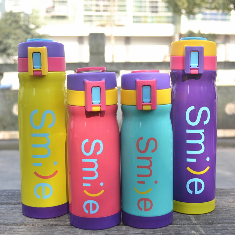 2016 Smile Design Thermos Children 500ml Thermo Cup Stainless Steel