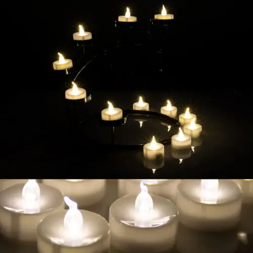 50x Flickering Flameless LED Tealight Flicker Tea electronic Candle Light Xmas Party Wedding Candles Safety Home Decoration | Дом и сад