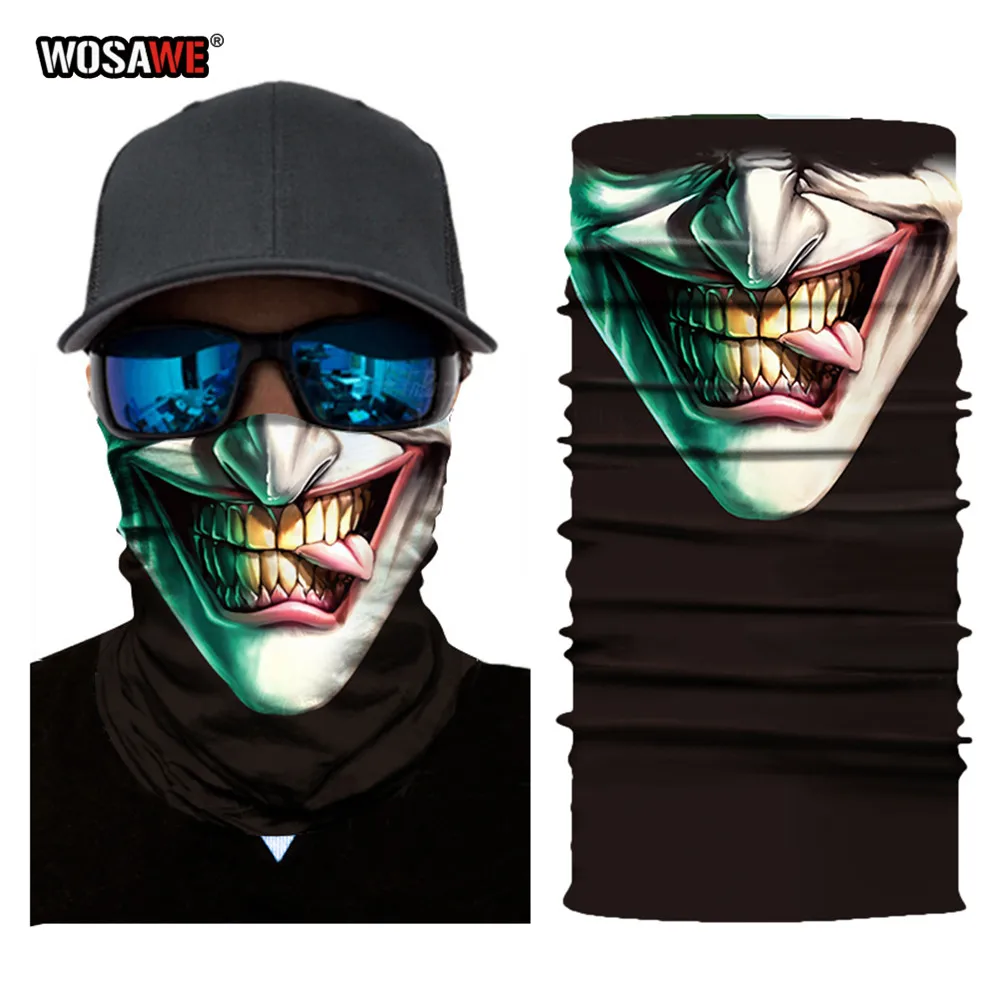 WOSAWE سلس ماجيك بالاكلافا دراجة نارية وجه قناع 3D التزلج ركوب وشاح الرقبة درع المضادة للأشعة فوق البنفسجية الشمس دفئا القبعات