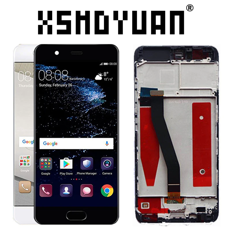 

5.1'' Display For Huawei P10 VTR-L09 VTR-L10 VTR-L29 LCD With Touch Screen Digitizer Assembly Replacement Repair With Frame