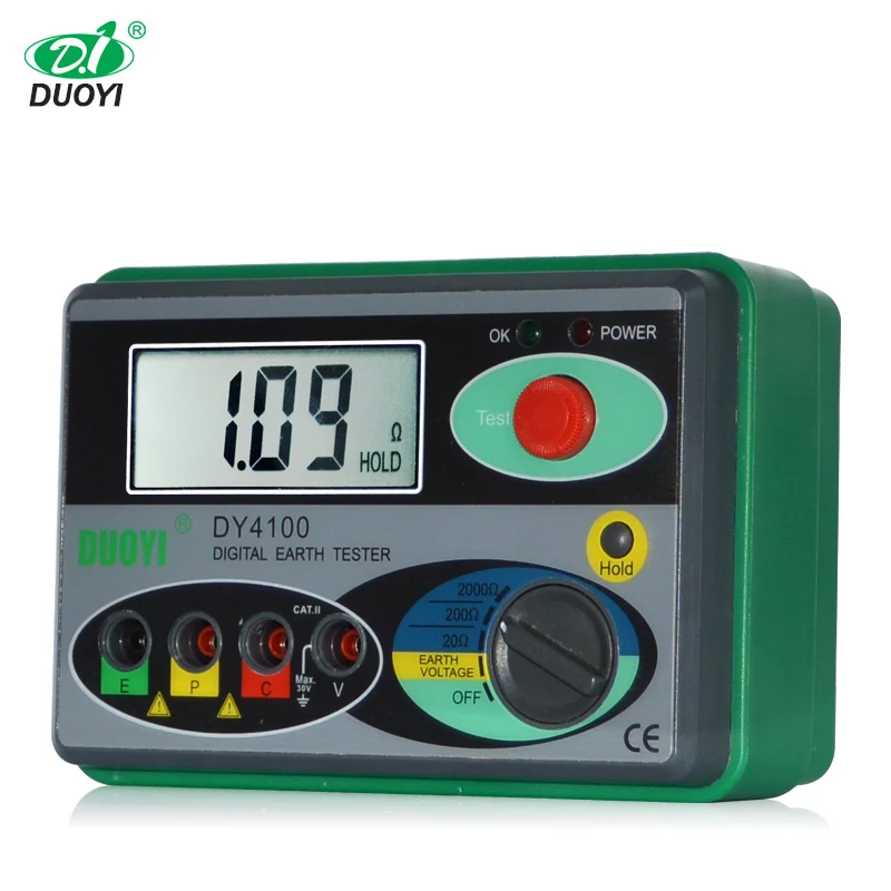 DY4100 grounding resistance tester, digital grounding meter, earth