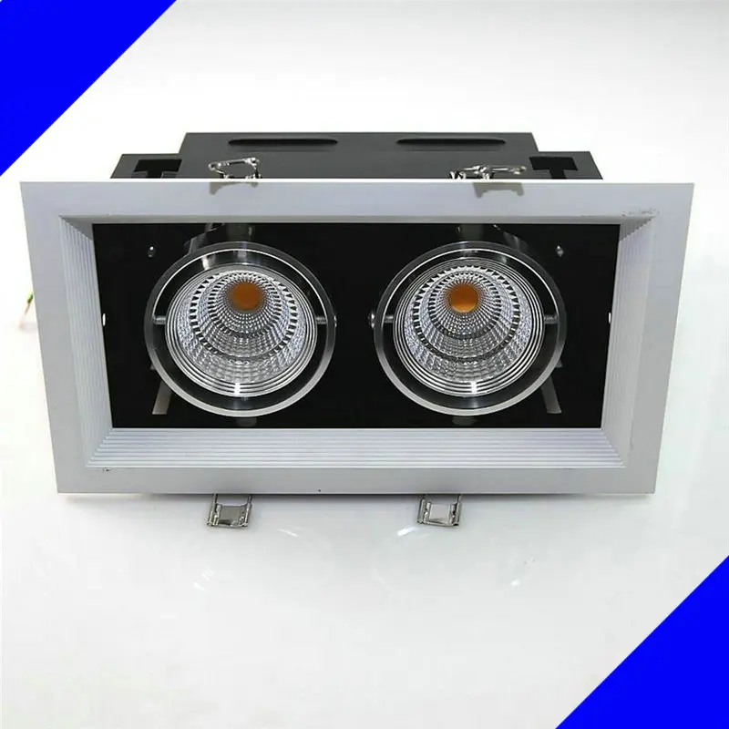Double square Dimmable LED Downlight COB 5W 7W 10W 12W 15W 2 x10W Dimming Spot Light Ceiling Lamp Free Shipping | Освещение