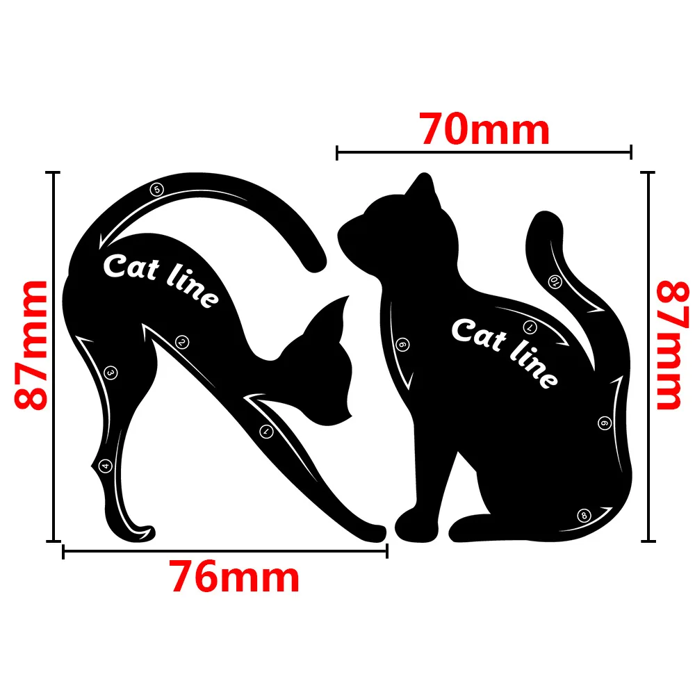 

1Set Eye Liner Makeup Cat Eye Eyeliner Stencil New Design Eyeliner Stencil Models Eyebrow Eyes Liner Template Shaper Tool