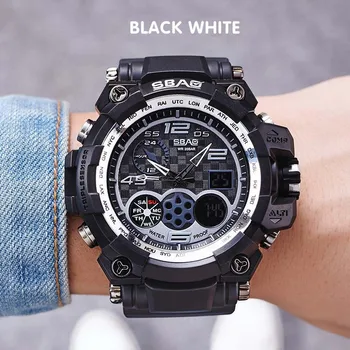 

SBAO Fashion Casual Brands Men Watches Camouflage Sports Multi-functional Waterproof Men's Electronic Durable Watches zegarek