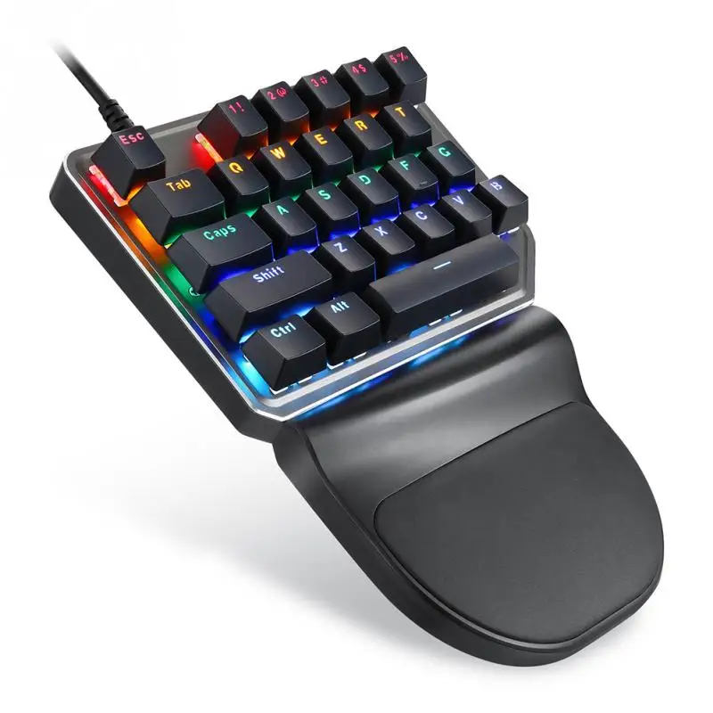 

K27 Mechanical Keyboard 27 Keys One-Handed Gaming Keyboard With V30 3500 DPI Wired Gaming Mouse for PUBG Overwatch LOL