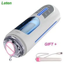 Leten A380 Piston Hands Free 10 speed Retractable Male Automatic Masturbator for man silicone vaginal pussy sex toys for man gay