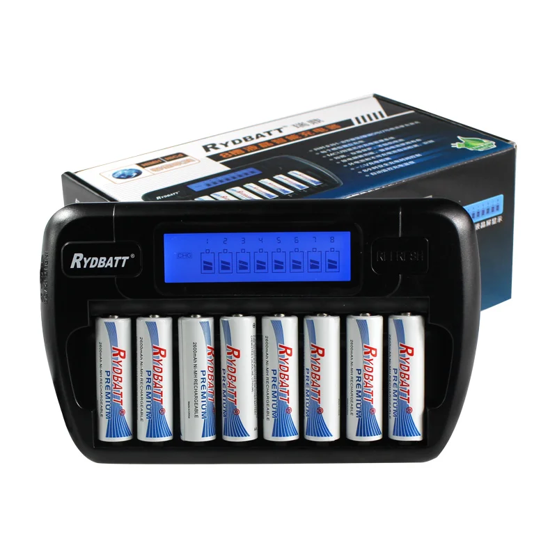 Deals Smart LCD 8 Slots& Repair bad carica batteria Battery Charger for AA AAA Ni-MH NiCd Rechargeable Batteries+Power Adapte Deals Smart LCD 8 Slots& Repair bad carica batteria Battery Charger for AA AAA Ni-MH NiCd Rechargeable Batteries+Power Adapte