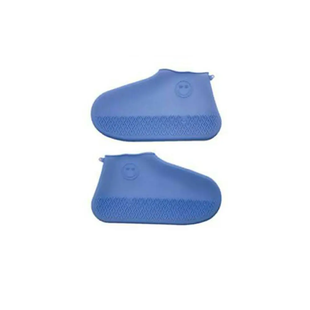 Силиконовые водонепроницаемые бахилы, уличные непромокаемые походные противоскользящие бахилы, уличные утолщенные Нескользящие Чехлы для ног - Цвет: Синий цвет
