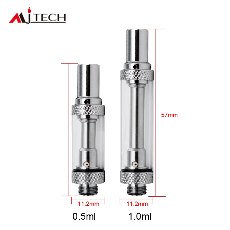 Original  clearomizer 0.5Ml 1Ml Oil Cartridges Glass Tank Vaporizer Starter Kits Oem Vape Top Airflow 1.6Ohm Dual Coil Atiomizer (3)