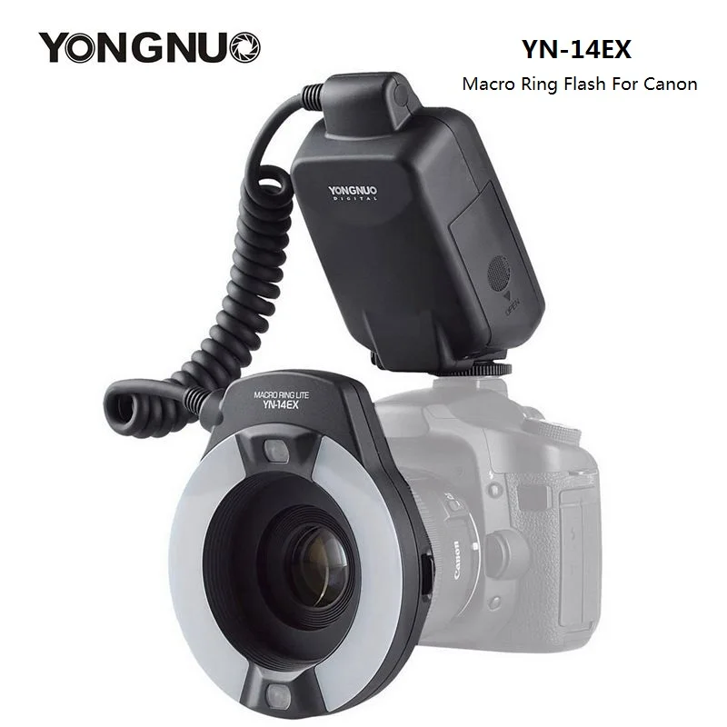 

YongNuo YN-14EX YN14EX TTL Macro Ring Light Flash with Adapter Ring Speedlite for Canon DLSR 550D 650D 5Ds 5Dsr 760D 5D 750D 6D