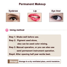 3D краски для татуажа бровей чернила для татуажа чернила для микрпигментации чернила для бровей эмульсии краски для татуажа бровей перманентные(черный