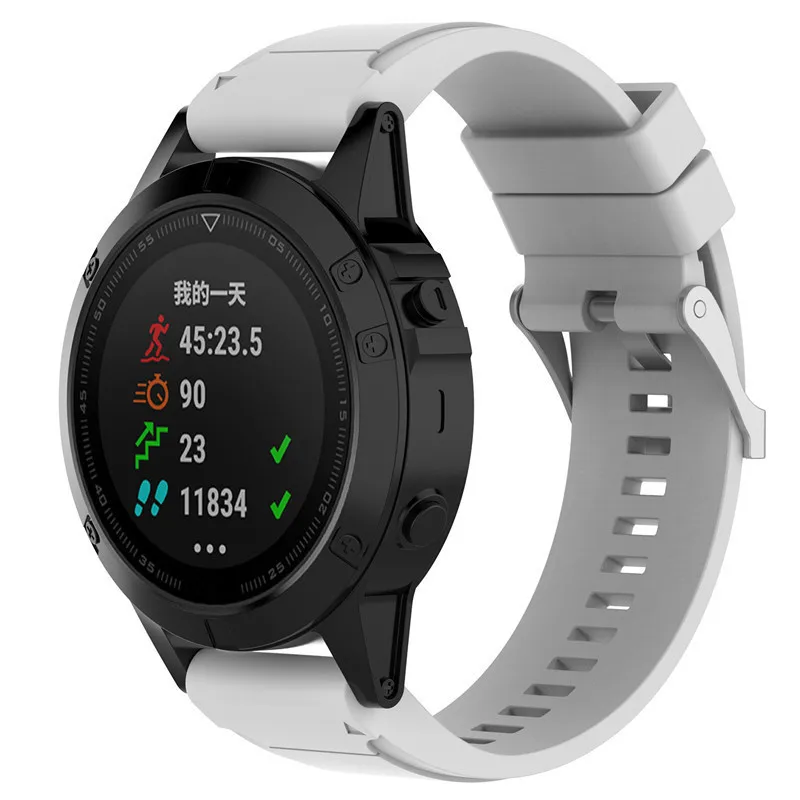 Заменить ремешок для смарт-часов Garmin Fenix 5X& 3 HR Quatix3& D2 силиконовый легко установить 26 мм сменный ремешок для Мальчики Fenix 5X gps часы - Цвет: White