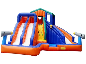 Cheap PVC Inflatable Water Slide With Pool Jumping Bouncer For Children With Blower