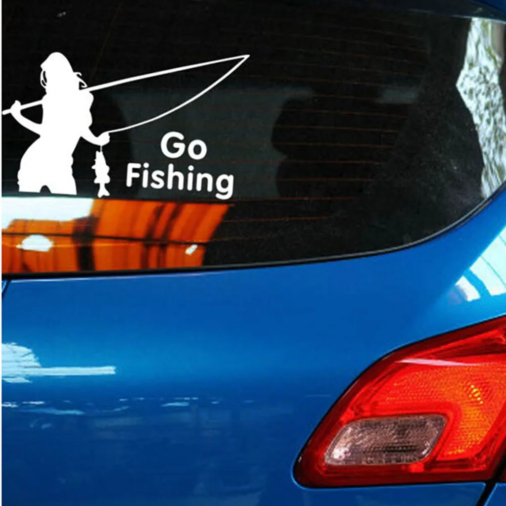 Buy 2018 Newest 14x9cm Go Fishing Car Stickers