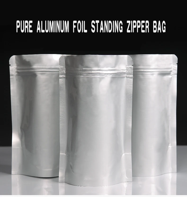 1 Pure aluminum foil vacuum Stand Zipper frozen cooked food electronic products  (1)
