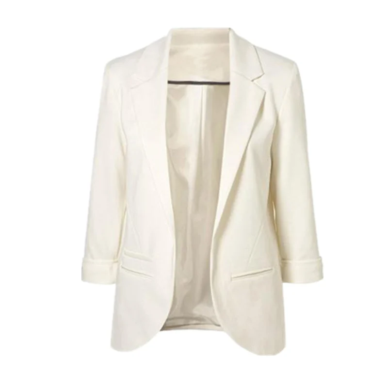 Женский блейзер формальный тонкий с рукавом 3/4|blazer mujer|business blazersuit coat |