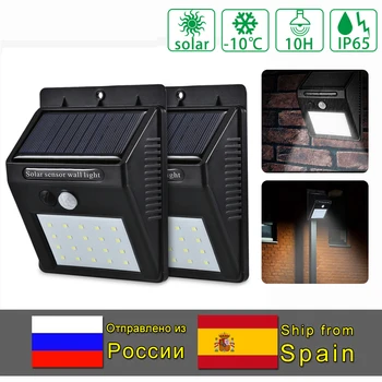 

Solar lamp Led Solar powered wall lamp With PIR motion sensor Solar led light outdoor garden light for fence stair dropshipping