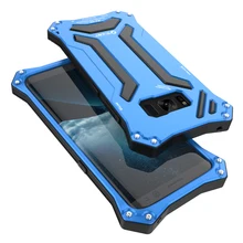 Спорт на открытом воздухе три-доказательство 360 полная защита телефона чехол для Samsung Galaxy S8/Plus алюминиевый Металл+ силиконовый Жесткий Чехол