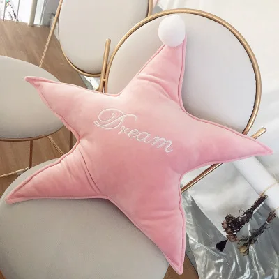 Мультяшная Звезда Луна облако плюшевые мягкие с наполнением восстановительный прекрасный диван украшение плюшевая диванная подушка под спину в форме сердца Автомобильная подушка - Цвет: star pink