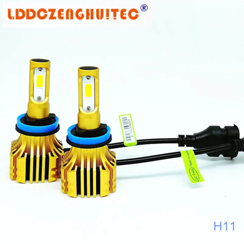 Lddczengtec S5 H11 Автомобильный светодиодный фар 72 Вт COB H4 H7 H1 головного света 6500 фары для