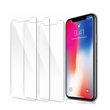 3 pçs protetor de tela vidro temperado para iphone x xr xs max 8 7 6 s mais 5 5S se filme protetor de tela telefone verre tremp coque