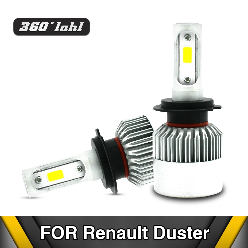 

H1 H7 H11 H8 H9 Car LED Light 80W LED Headlight Kit Light Bulbs 8000LM White High Power Auto Fits For Renault Duster 2017-2012
