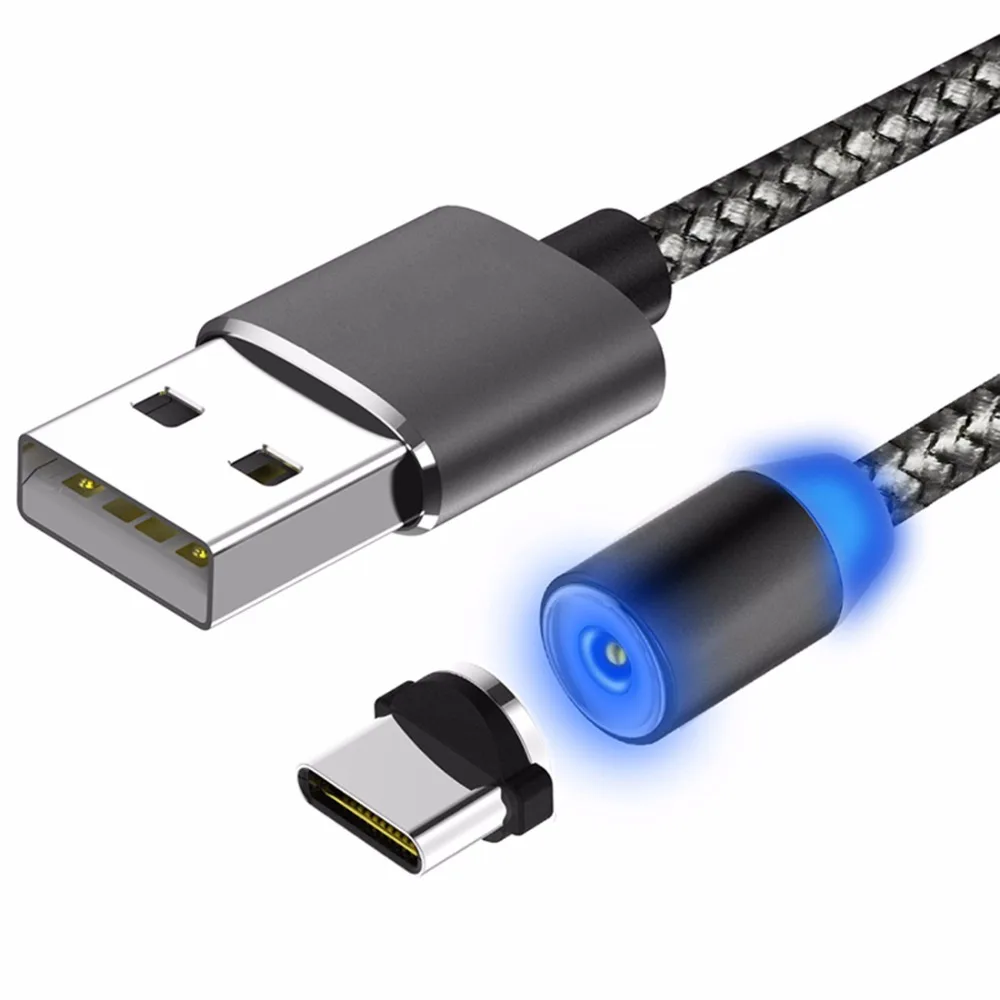 Магнитный кабель для быстрой зарядки Micro usb type C для iPhone, samsung/Xiaomi USB-C, магнитный кабель для передачи данных, шнур для зарядки 1 м 2 м