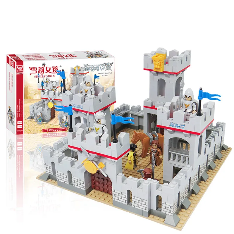 Knights Castle Building Block Sets 686pcs Enlighten Child Educational Construction Bricks Toys Kids legoeings