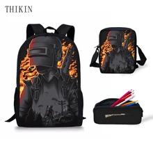 THIKIN/Новинка; Лидер продаж; мужской рюкзак с принтом в виде игры PUBG; Ланч-бокс для мальчиков-подростков; чехол-карандаш; школьные подарки для детей;