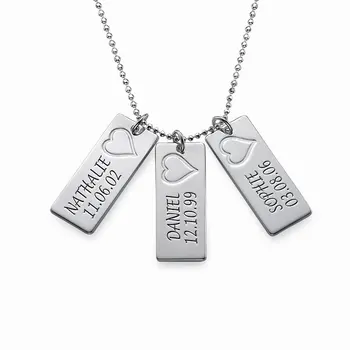 

Bar Pendant Necklace New Arrival Handmade High Quality Long Necklace Jewelry Custom Text YP2753