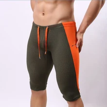 Сексуальные мужские пляжные шорты, плотные Короткие Длинные трусы-боксеры, мужские бермуды лист бассейн Одежда для купания Brave person, брендовые качественные шорты с низкой талией