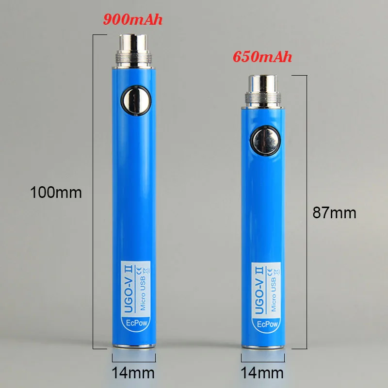 1 шт. подлинный UGO V2 II 510 нить Vape батарея EVOD eGo Micro USB Сквозной 650 мАч 900 мАч испаритель Fit MT3 CE4 H2 Атомайзер