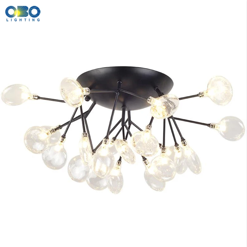 

Postmodern Black Iron Star Ceiling Light Living room Kitchen Bed room Study Lighting Ceiling Lamp Surface mounted G4 110-240V