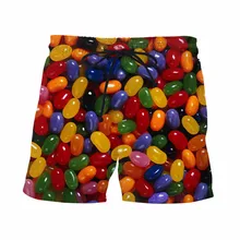 Красочные радужные яркие Повседневные Шорты Для старошколы летние для серфинга шорты унисекс забавная уличная сетка дышащии эластичные для талии шорты