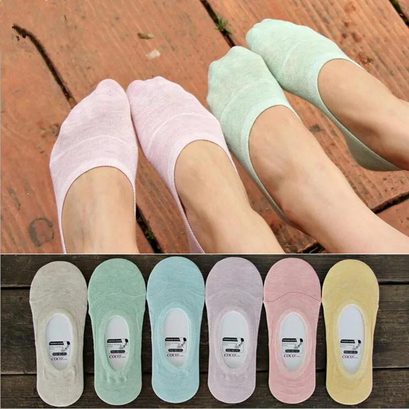 1 пара cindycolor Хлопковые женские носки с закрытым носком летние корейские милые Нескользящие силиконовые невидимые носки для женщин