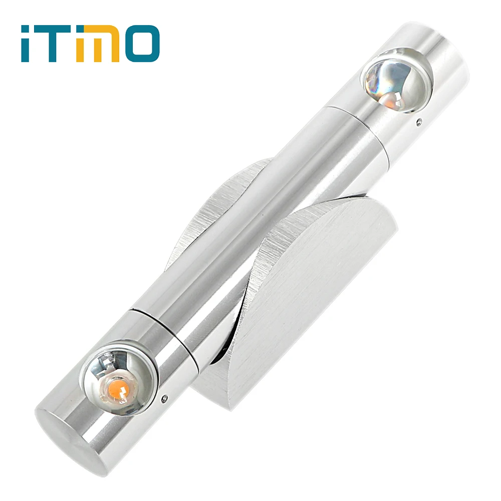 

ITimo AC100-260V Indoor Lighting Rotatable Wall Lights Aluminum 6W Novelty Design White/Warm White Home Decoration Wall Lamps