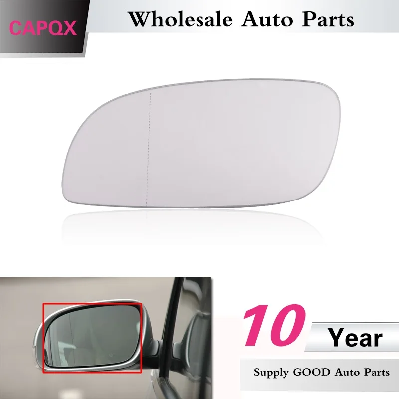 

CAPQX Rearview Mirror Glass Lens with heated For Volkswagen VW Touran 2004-2010 Rear view mirror sheet Left Right side