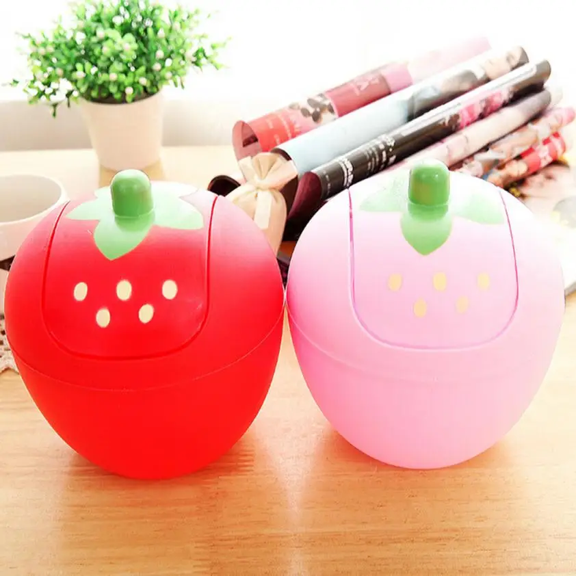 

2018 Novelty Cute Trash Can Strawberry Desktops Mini Creative Covered Kitchen Living Room Storage Trash Can