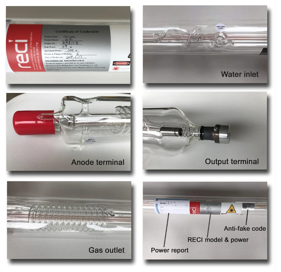 130 Вт W6 RECI лазерная трубка лазерная лампа для DIY CO2 лазерная резка машина