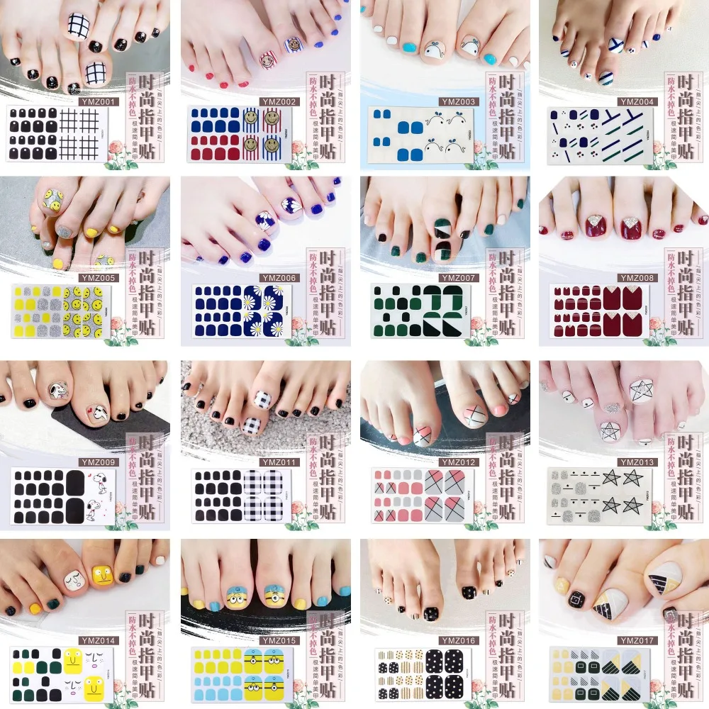 

1PC Toenail art Full-Cover Sticker Sheet For ToeNail Sticker Polish Sticker Pedicure Sticker YMZ001-017
